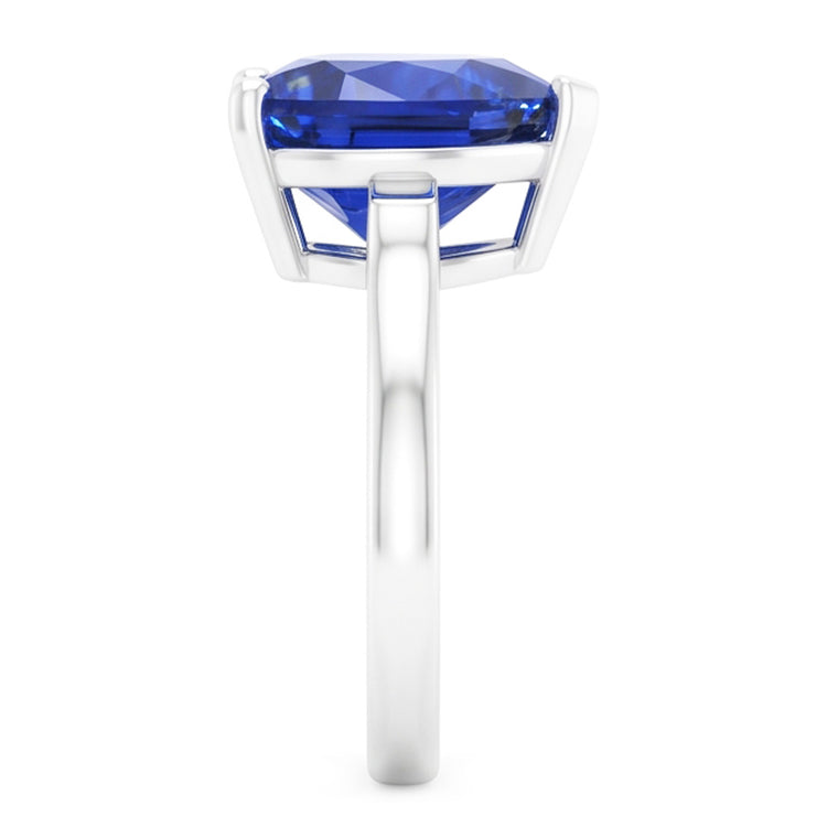 Bague en or avec saphir bleu solitaire sertie de griffes 2 carats bijoux pour femme