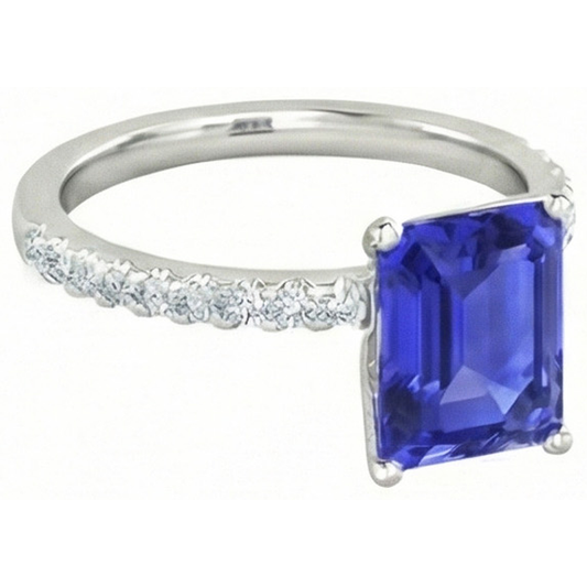naturel diamant 2.70carats bague angle de côté