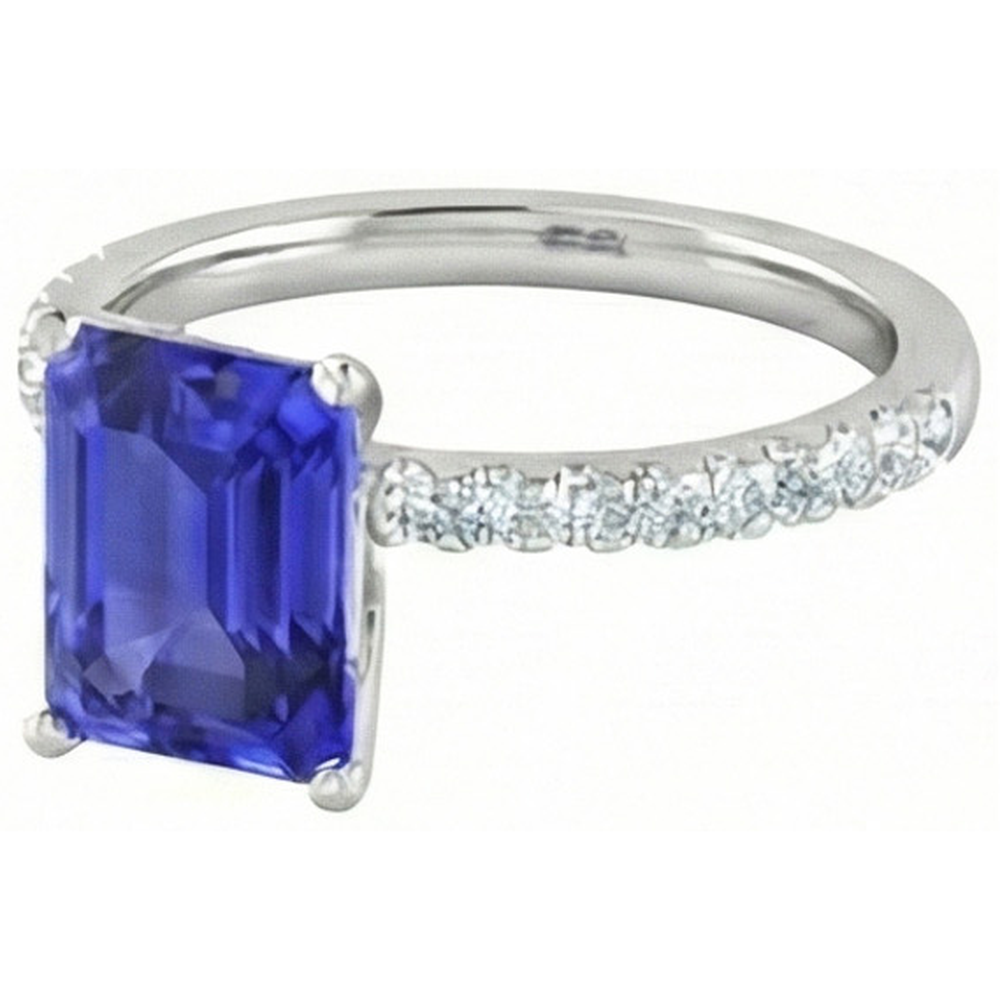 naturel diamant 2.70carats bague vue de face