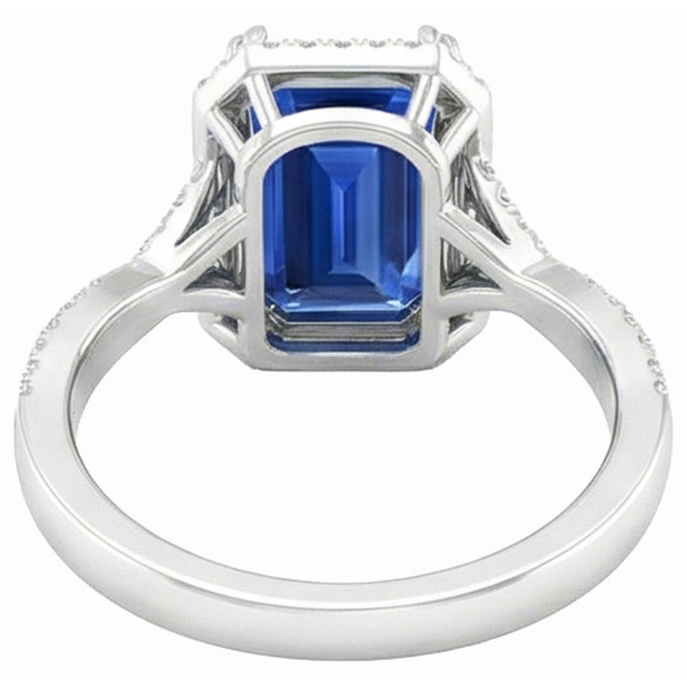 naturel émeraude 4carats bague angle de côté