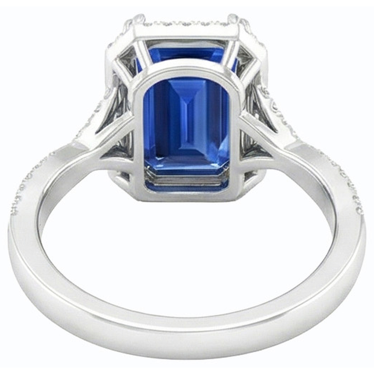 naturel émeraude 4carats bague angle de côté