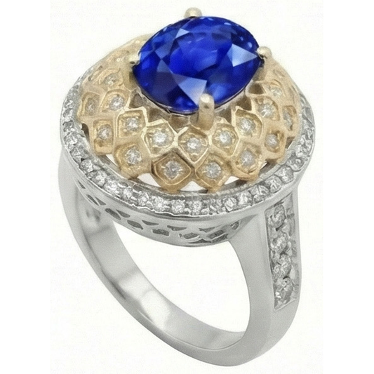 naturel round diamant 3.11carats bague détail rapproché
