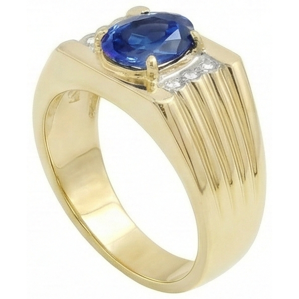 naturel round saphir 2.31carats bague détail rapproché