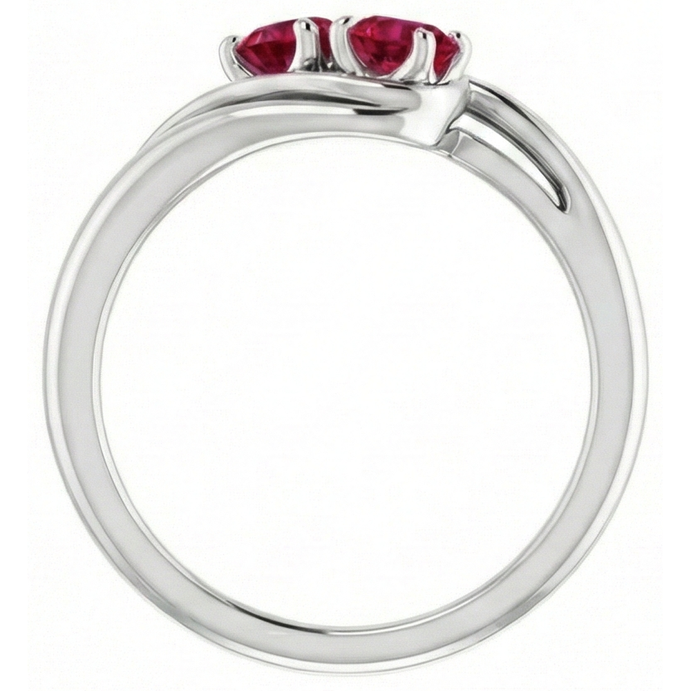naturel round rubis 14carats bague détail rapproché