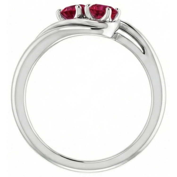 naturel round rubis 14carats bague détail rapproché