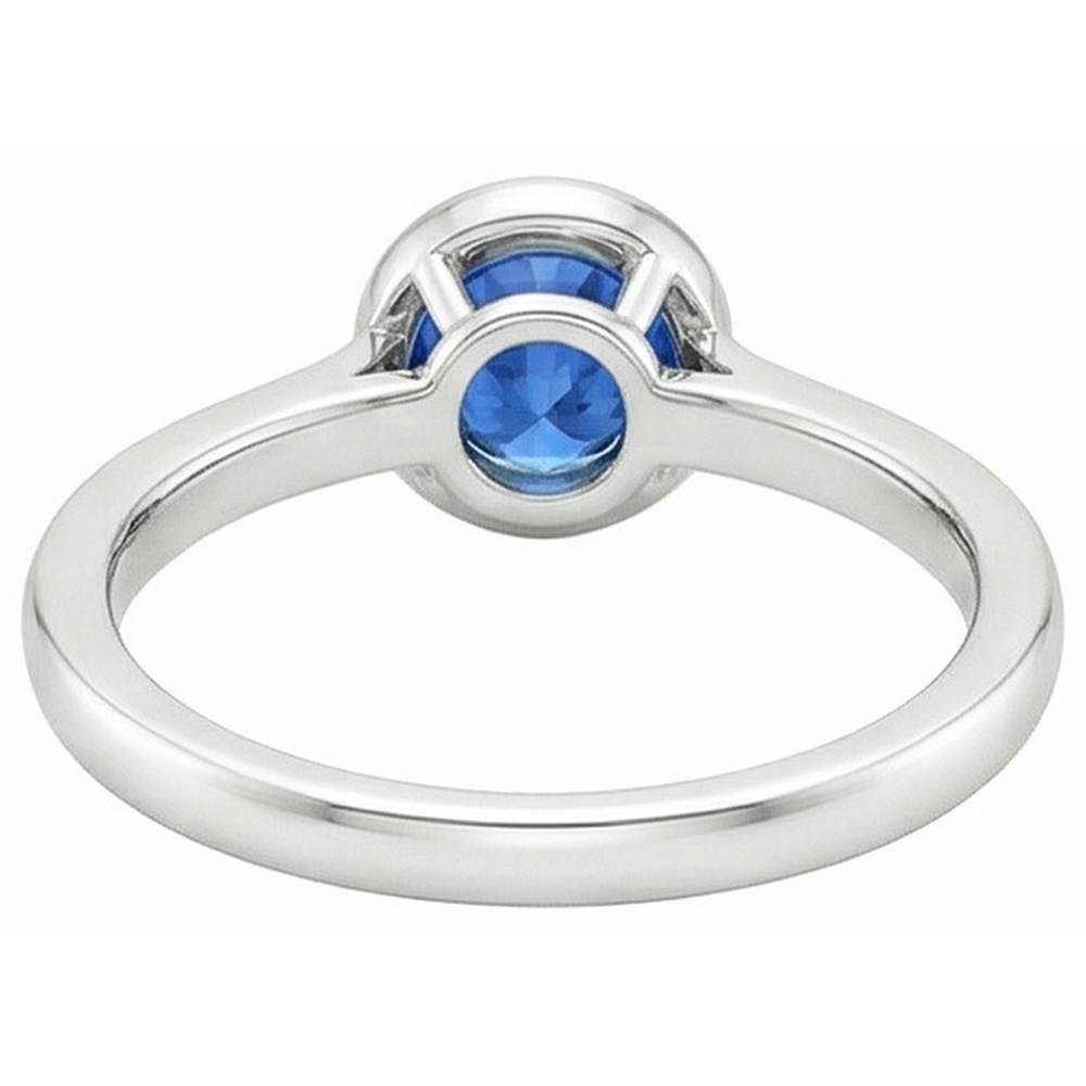 naturel round diamant 3.50carats bague sur blanc