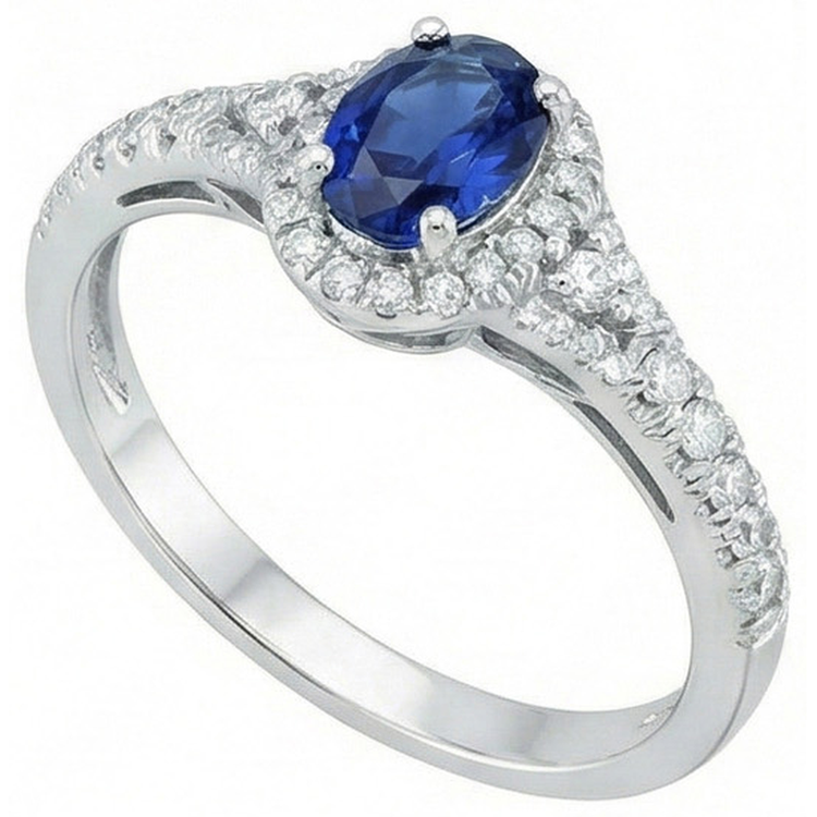 naturel oval diamant 3carats bague détail rapproché