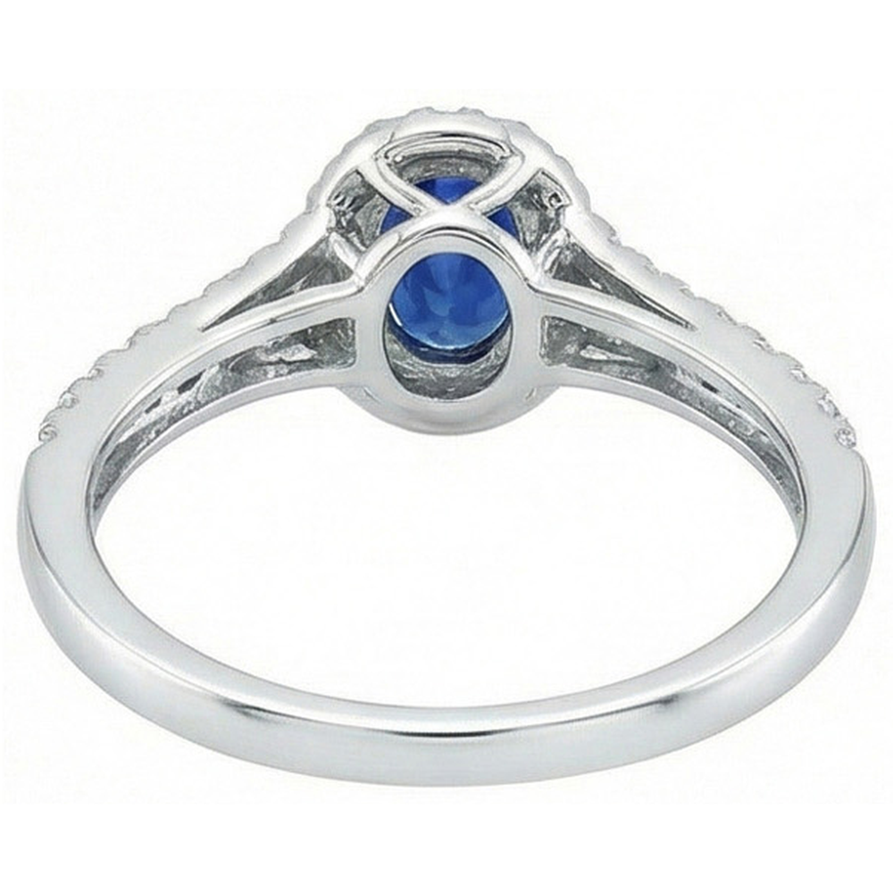naturel oval diamant 3carats bague vue de profil