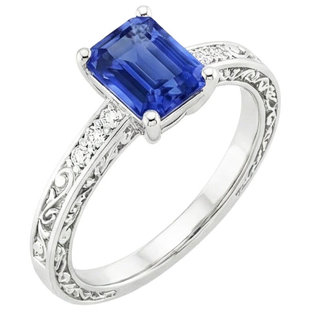 naturel diamant 3.50carats bague angle de côté