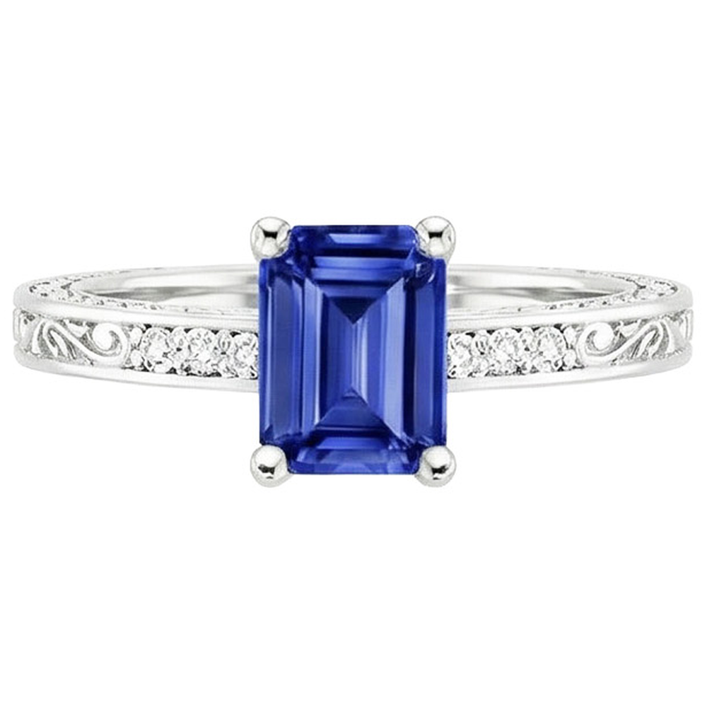 naturel diamant 3.50carats bague vue de profil