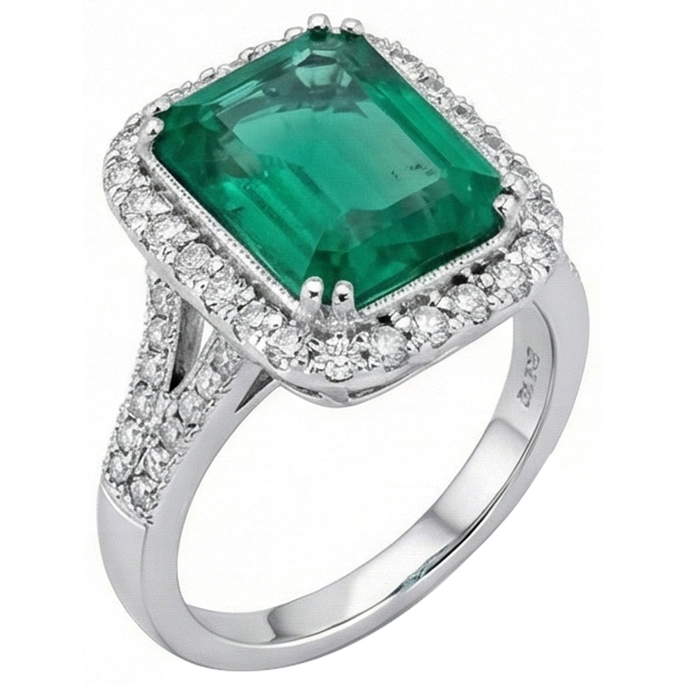naturel diamant 5.80carats bague détail rapproché