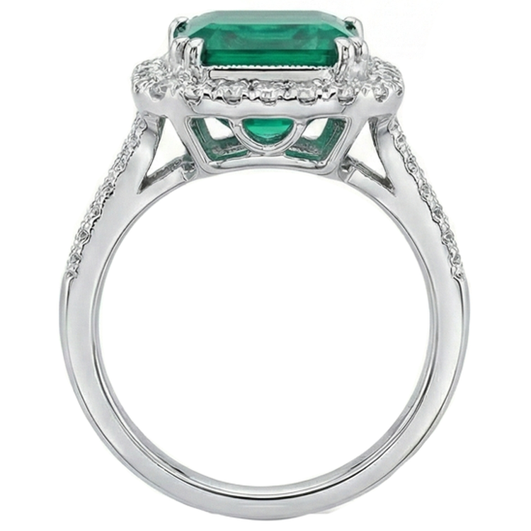naturel diamant 5.80carats bague vue de profil