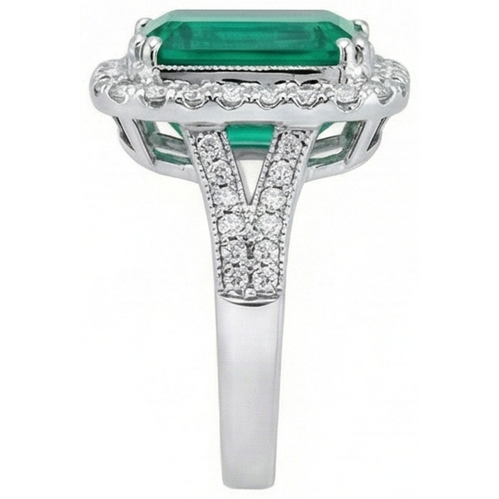 naturel diamant 5.80carats bague vue de dessus