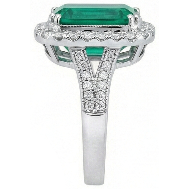 naturel diamant 5.80carats bague vue de dessus