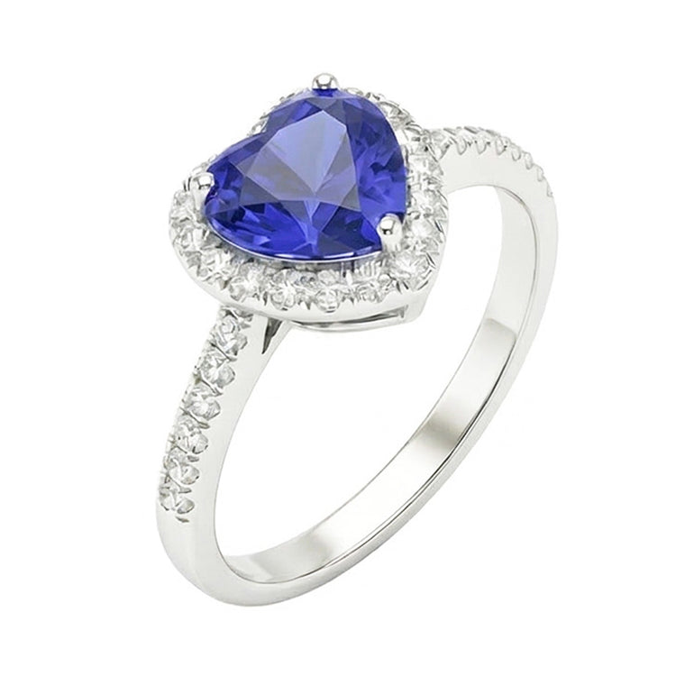 naturel heart diamant 3.50carats bague angle de côté