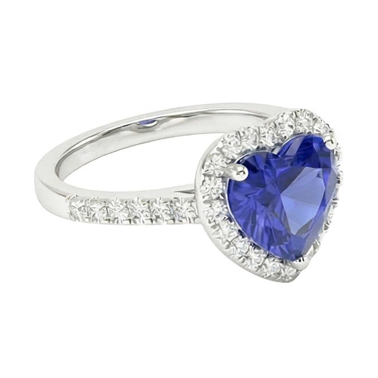 naturel heart diamant 3.50carats bague détail rapproché