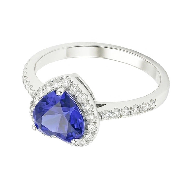 naturel heart diamant 3.50carats bague vue de dessus