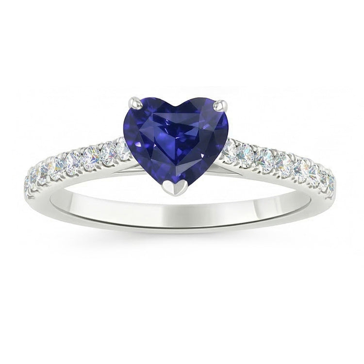 Bague en or et saphir pour femme. serti cathédrale 2.50 carats