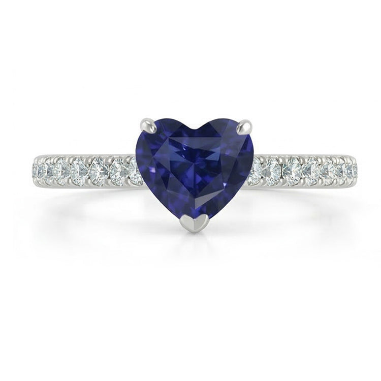 Bague en or et saphir pour femme. serti cathédrale 2.50 carats