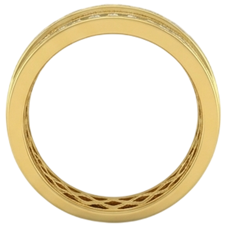 Bague en or jaune 14 carats 2 carats pour homme avec diamants neufs
