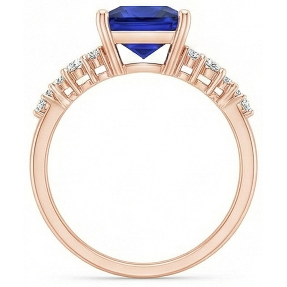 naturel diamant 3.75carats bague sur blanc