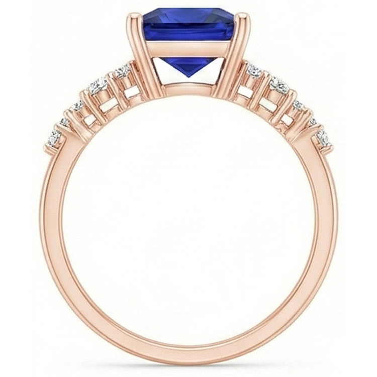 naturel diamant 3.75carats bague sur blanc