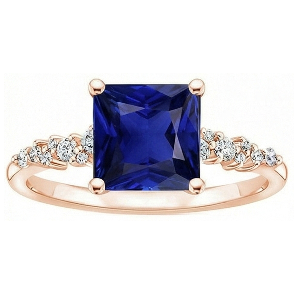 naturel diamant 3.75carats bague vue de profil