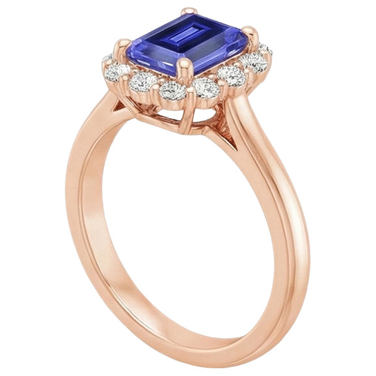 naturel diamant 4carats bague vue de dessus