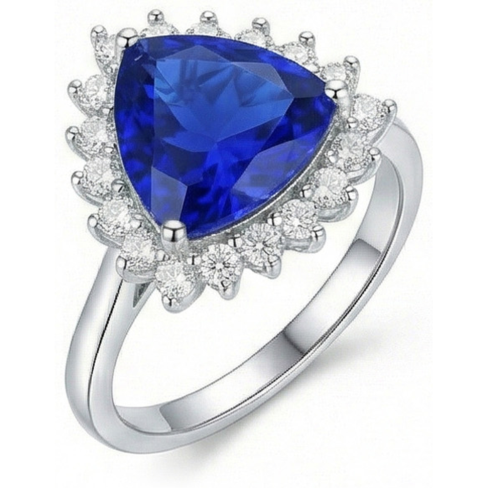 naturel round diamant 3.50carats bague angle de côté