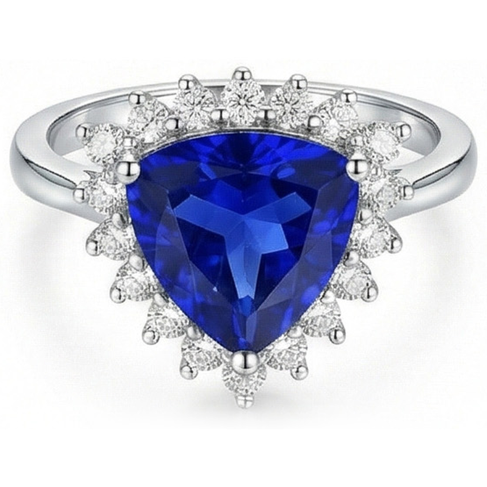 naturel round diamant 3.50carats bague vue de face