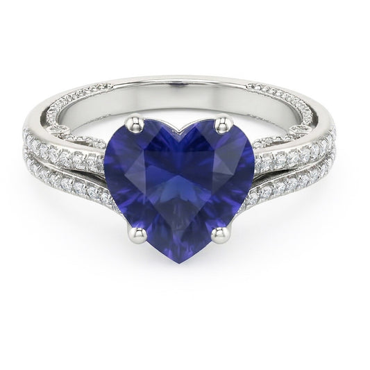 naturel round diamant 4.50carats bague angle de côté