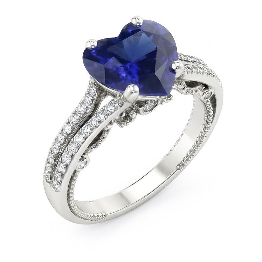 naturel round diamant 4.50carats bague vue de dessus