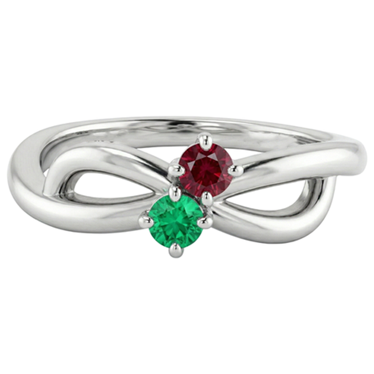 naturel round rubis 0.30carats bague vue de dessus