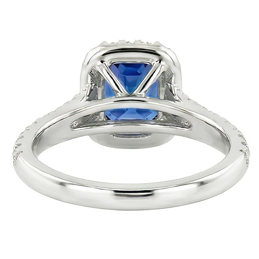 naturel round saphir 2.50carats bague sur blanc