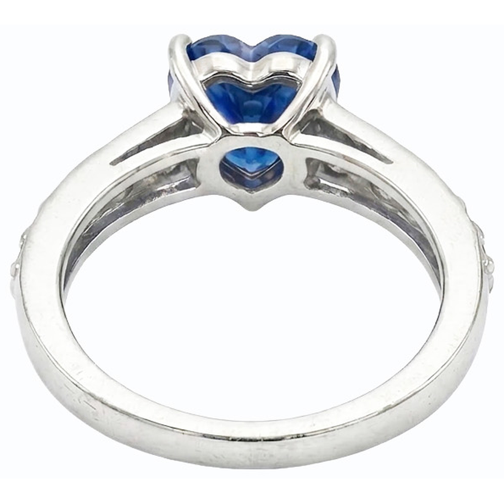naturel round diamant 3.50carats bague sur blanc