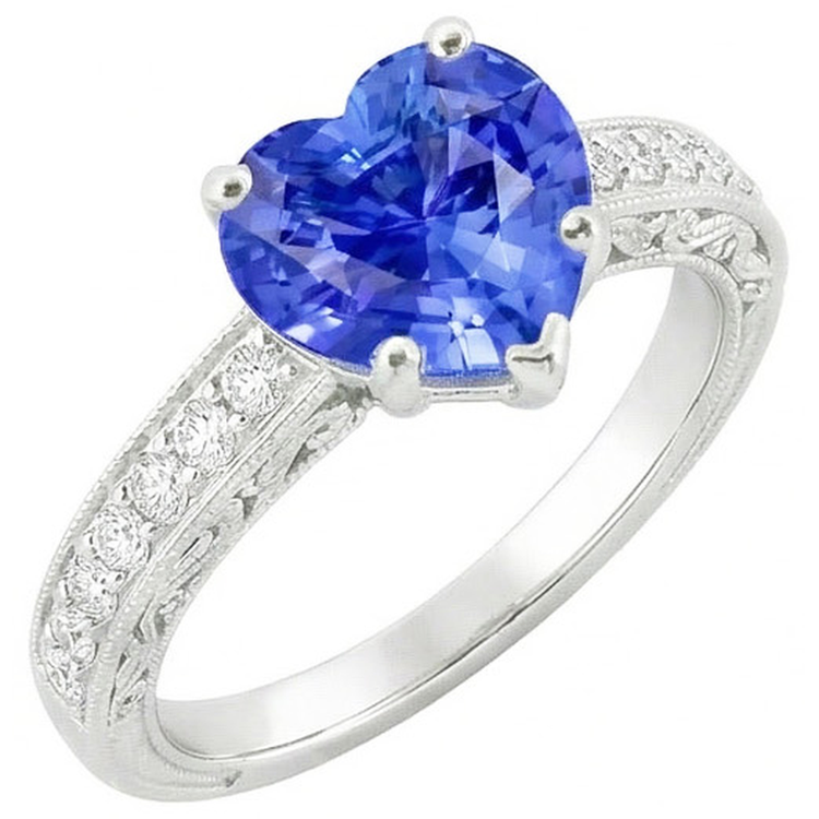 naturel round diamant 2carats bague angle de côté