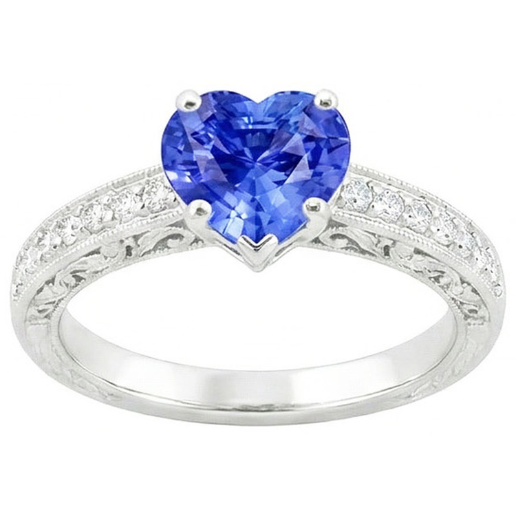 naturel round diamant 2carats bague détail rapproché