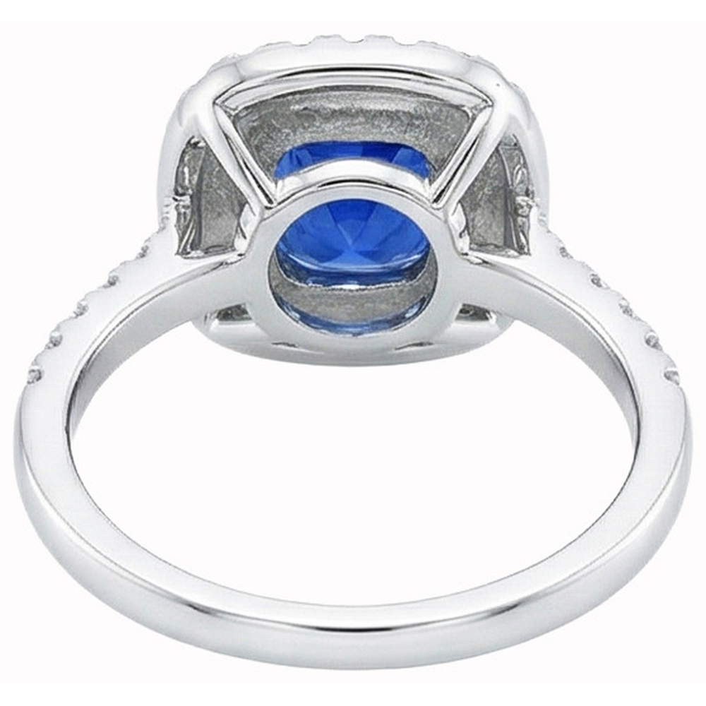 naturel round diamant 2carats bague vue de profil