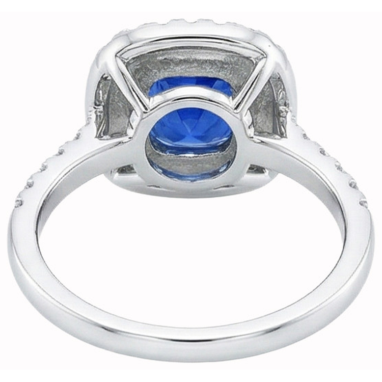 naturel round diamant 2carats bague vue de profil