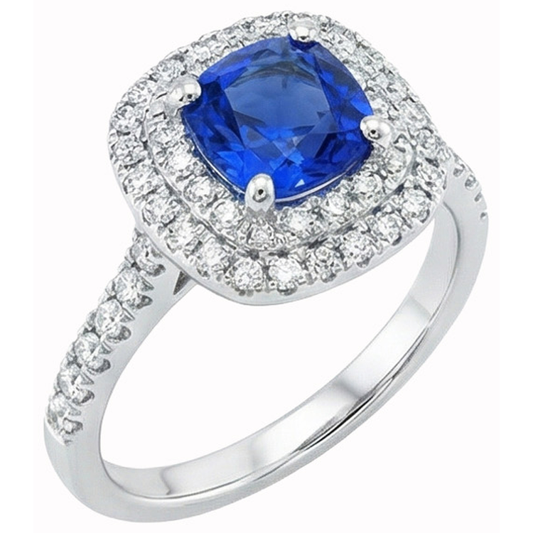 naturel round diamant 2carats bague détail rapproché