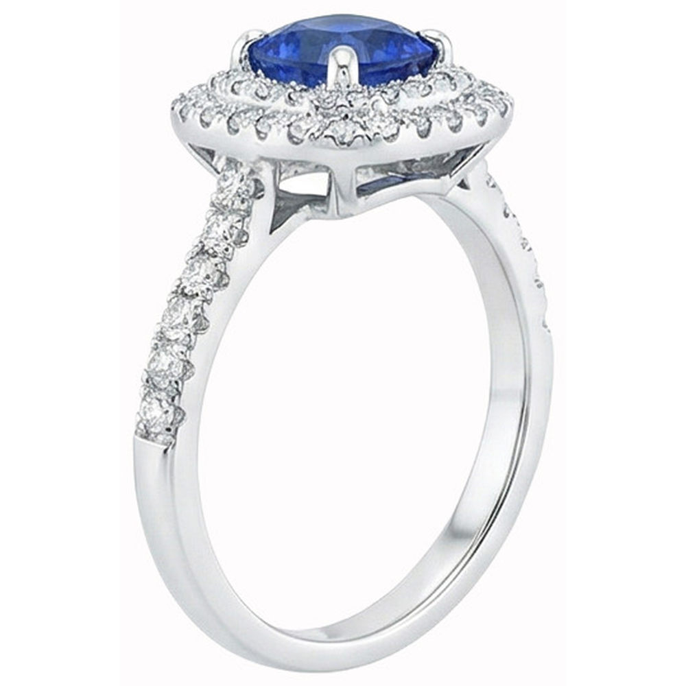naturel round diamant 2carats bague vue de dessus