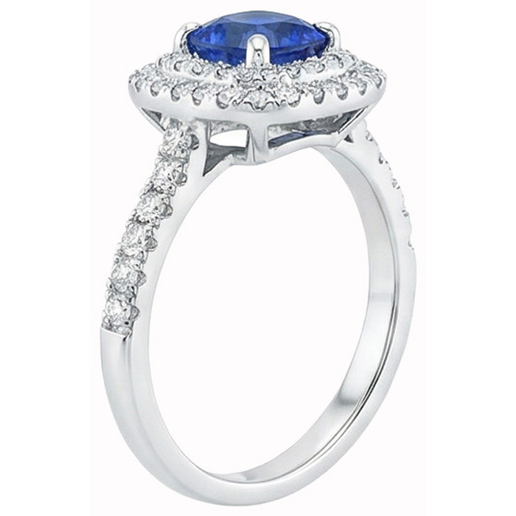 naturel round diamant 2carats bague vue de dessus