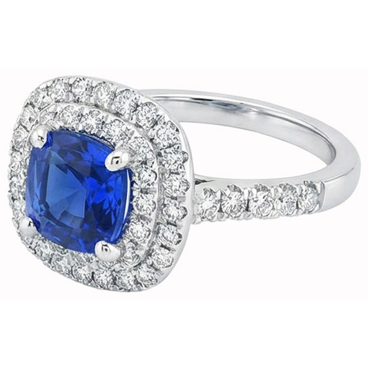 naturel round diamant 2carats bague angle de côté