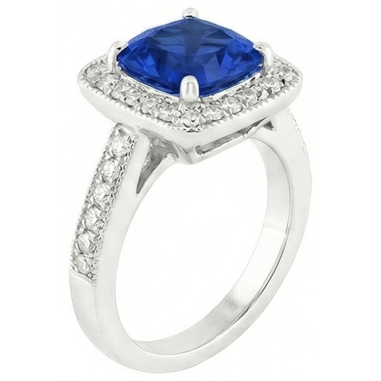 naturel cushion diamant 4.5carats bague détail rapproché