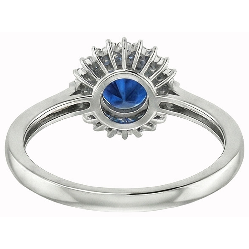 naturel round diamant 3.10carats bague vue de profil
