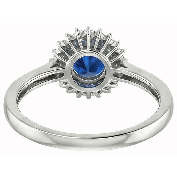 naturel round diamant 3.10carats bague vue de profil