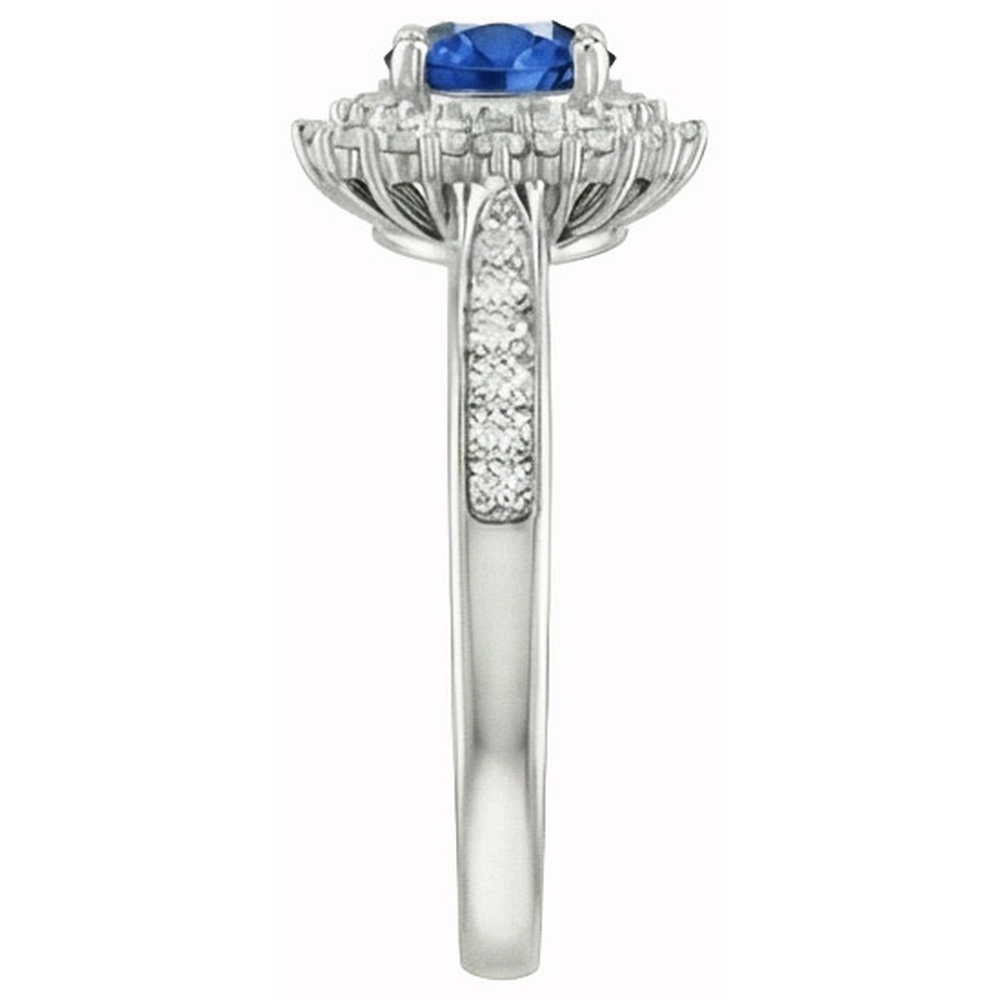 naturel round diamant 3.10carats bague vue de dessus