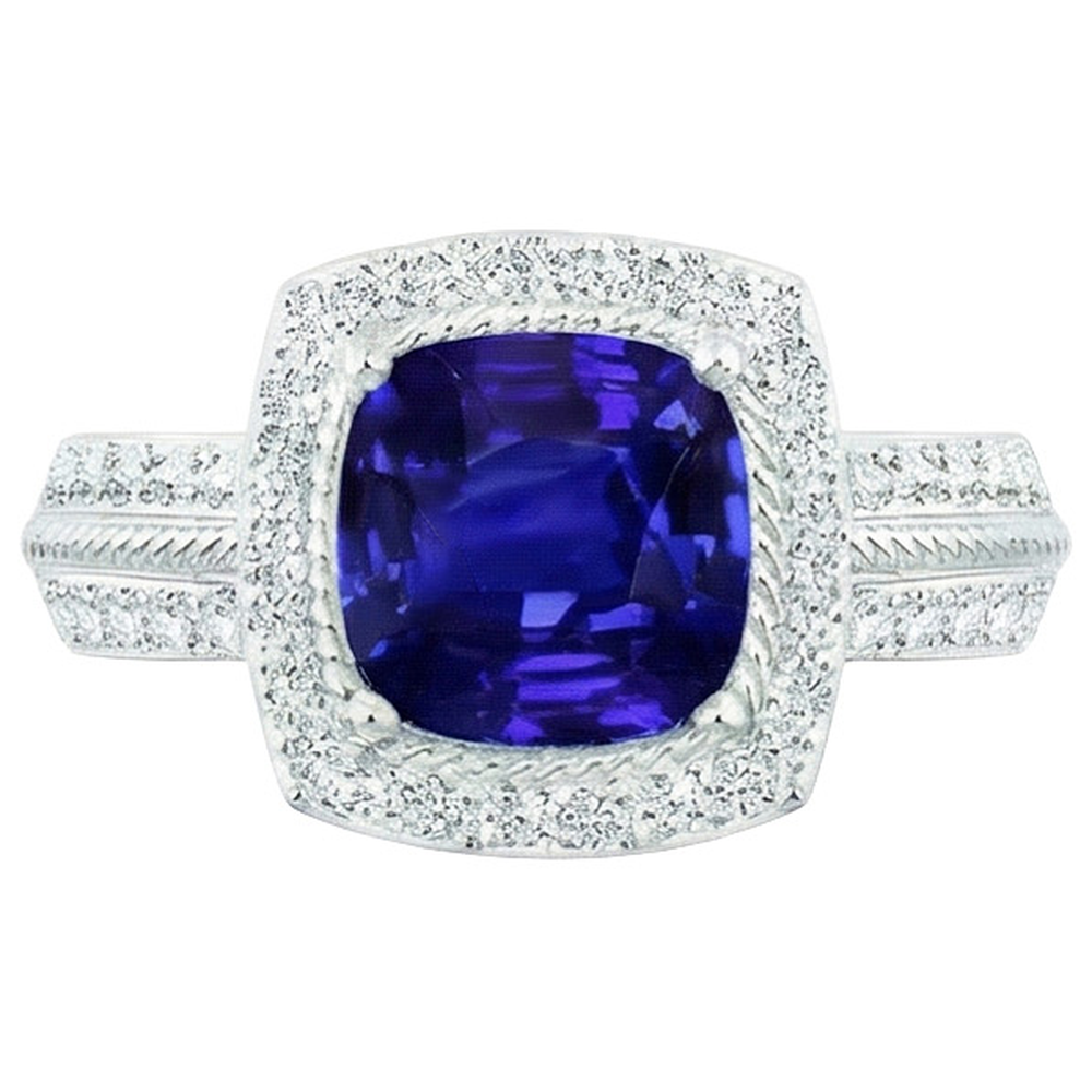 naturel round diamant 3.25carats bague angle de côté