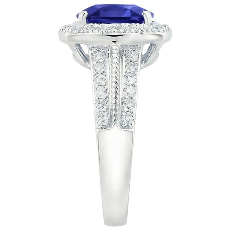 naturel round diamant 3.25carats bague vue de profil