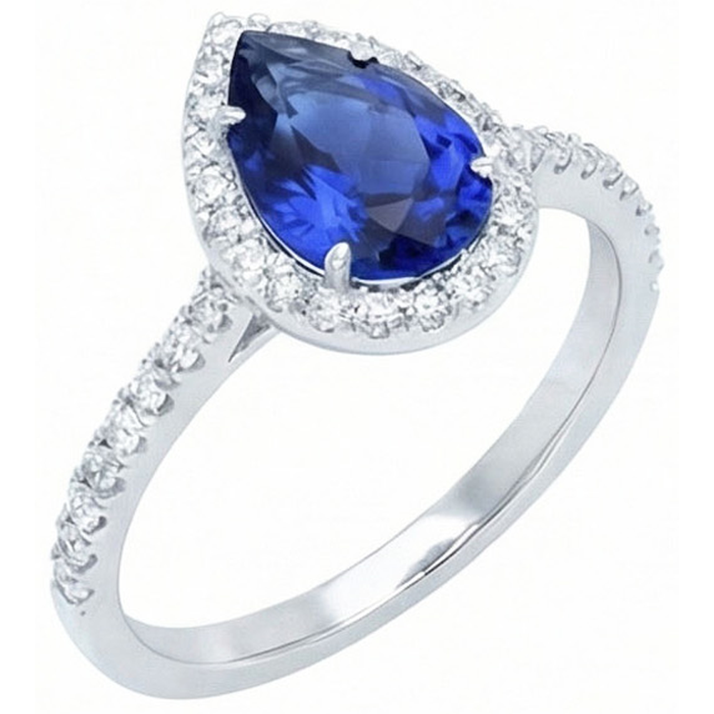 naturel round diamant 2.30carats bague vue de face